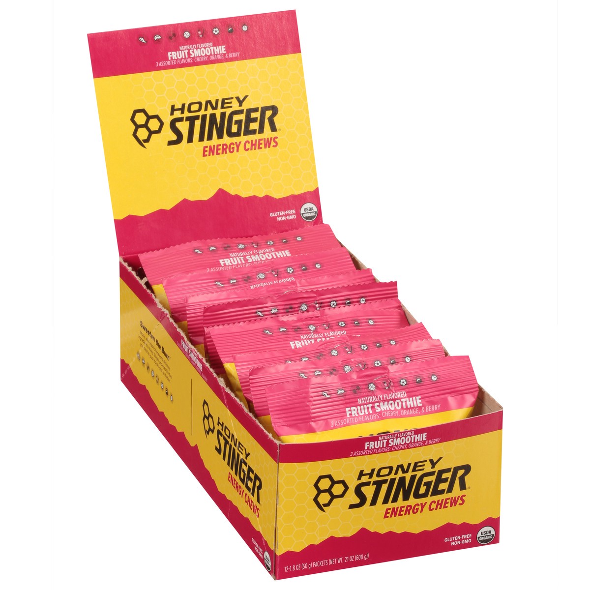 slide 7 of 13, Honey Stinger Fruit Smoothie Energy Chews 12 - 1.8 oz Packets, 12 ct