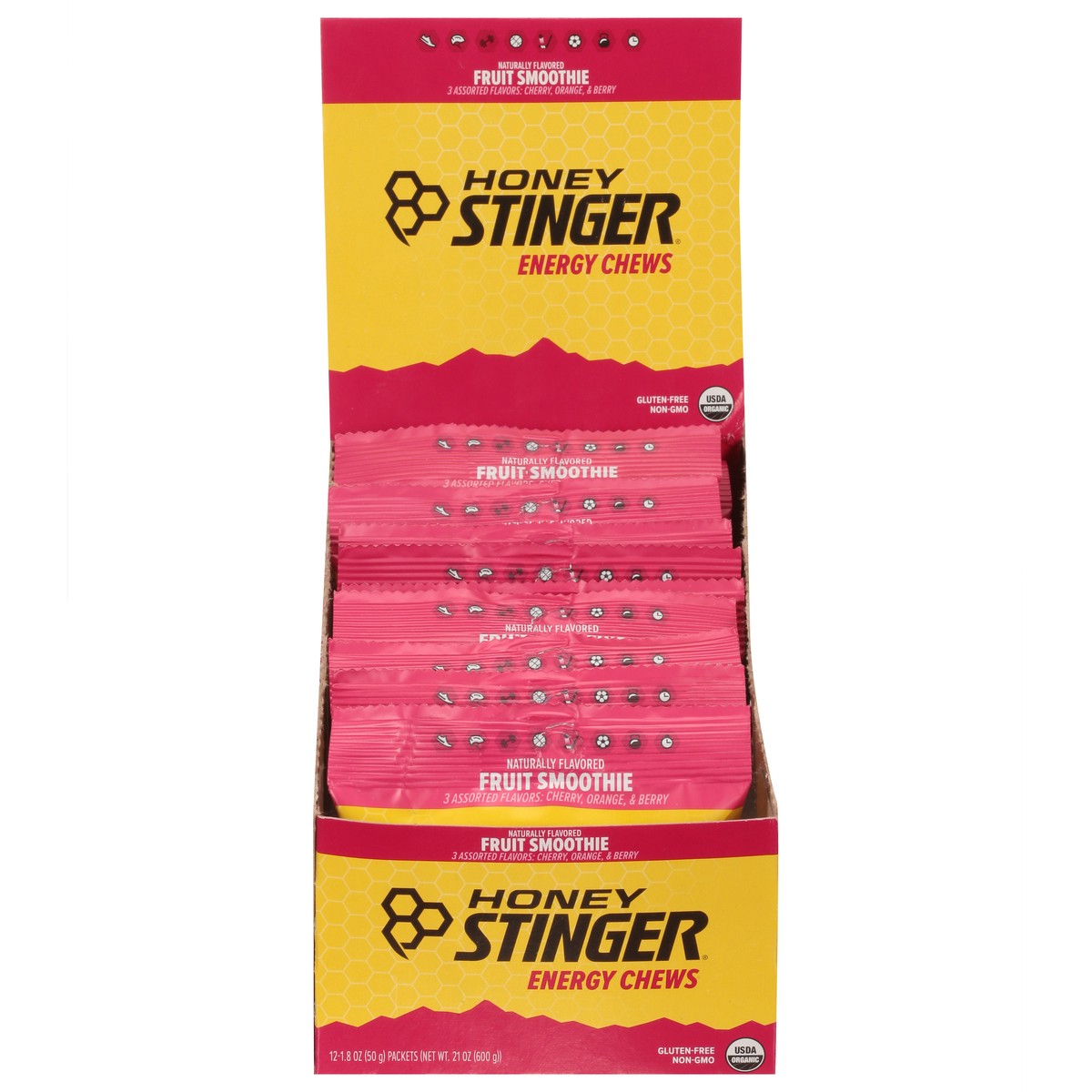 slide 1 of 13, Honey Stinger Fruit Smoothie Energy Chews 12 - 1.8 oz Packets, 12 ct