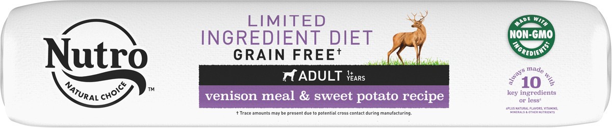 slide 6 of 9, NUTRO Limited Ingredient Diet Adult Dry Dog Food, Venison Meal & Sweet Potato Dog Kibble, 22 lb. Bag, 22.02 lb