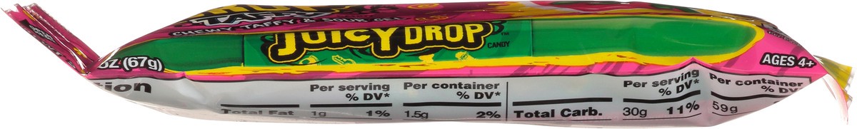 slide 6 of 9, Juicy Drop Taffy Sweet Chewy Candy with Sour Gel Pen, Assorted Flavors, 2.36 oz