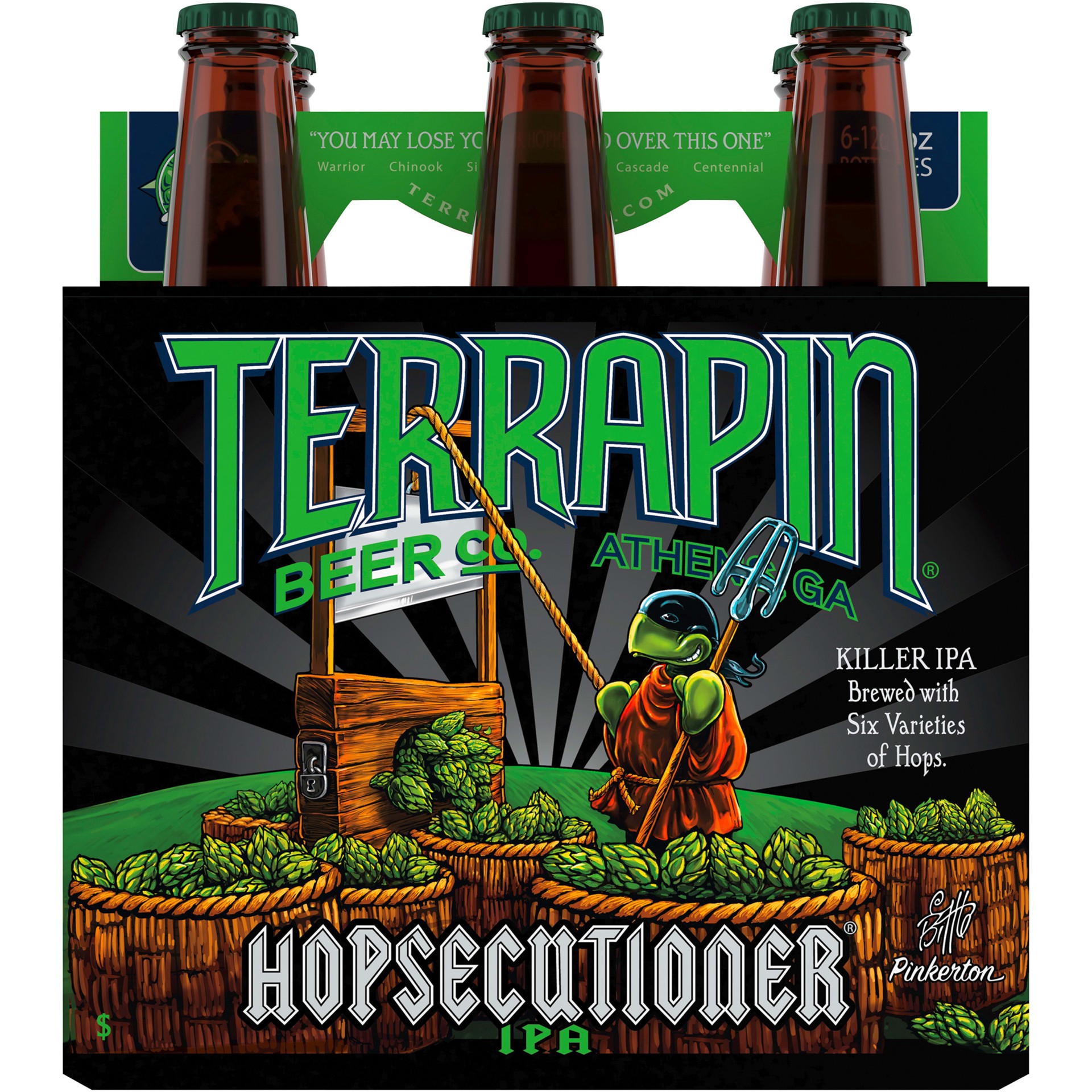slide 4 of 5, Terrapin Hopsecutioner IPA Craft Beer, 7.3% ABV, 6 pack, 12-oz beer bottles, 12 fl oz
