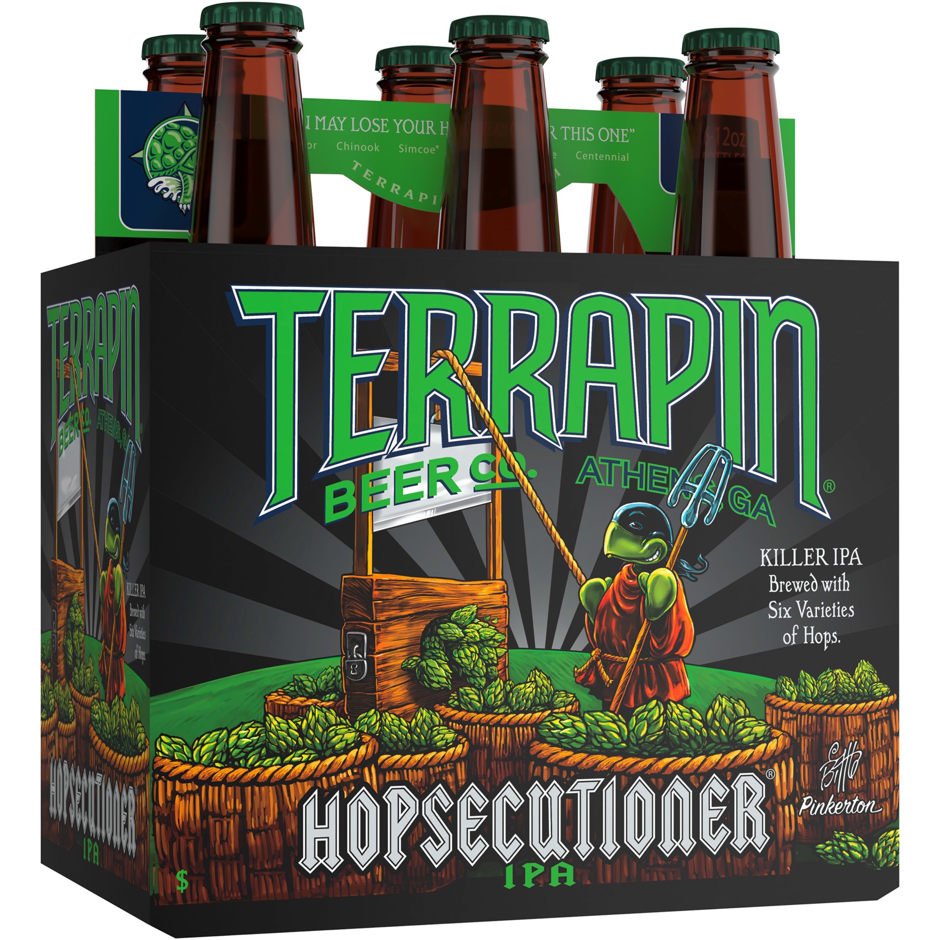 slide 5 of 5, Terrapin Hopsecutioner IPA Craft Beer, 7.3% ABV, 6 pack, 12-oz beer bottles, 12 fl oz