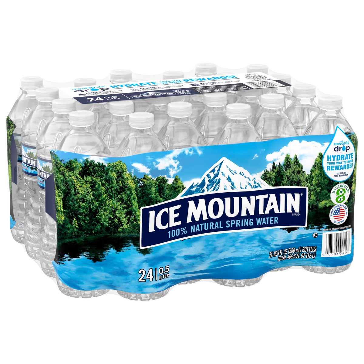 slide 2 of 8, ICE MOUNTAIN Brand 100% Natural Spring Water,  (Pack of 24) - 16.9 fl oz, 16.9 fl oz