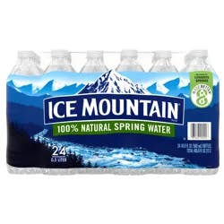 ICE MOUNTAIN Brand 100% Natural Spring Water,  (Pack of 24) - 16.9 fl oz