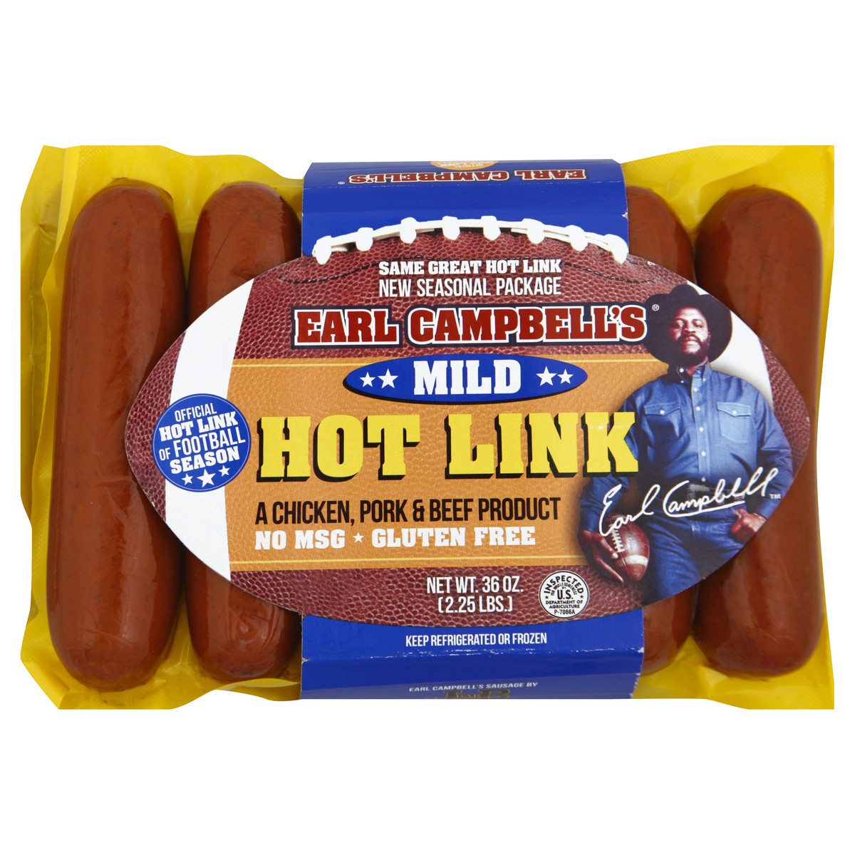 slide 5 of 6, Earl Campbell's Ec Mild Hot Links, 36 oz
