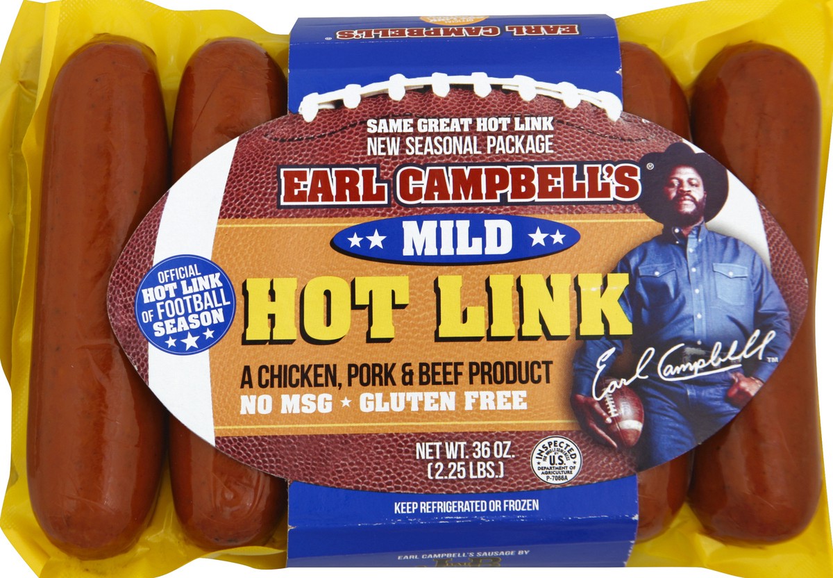 slide 1 of 6, Earl Campbell's Ec Mild Hot Links, 36 oz