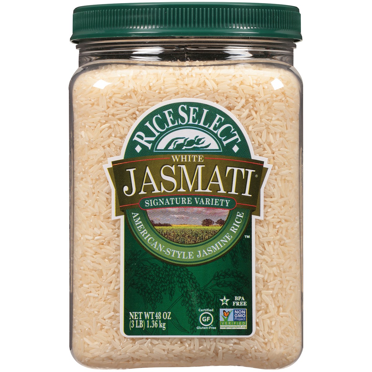 slide 6 of 9, RiceSelect Jasmati Rice, 48oz Jar, 48 oz