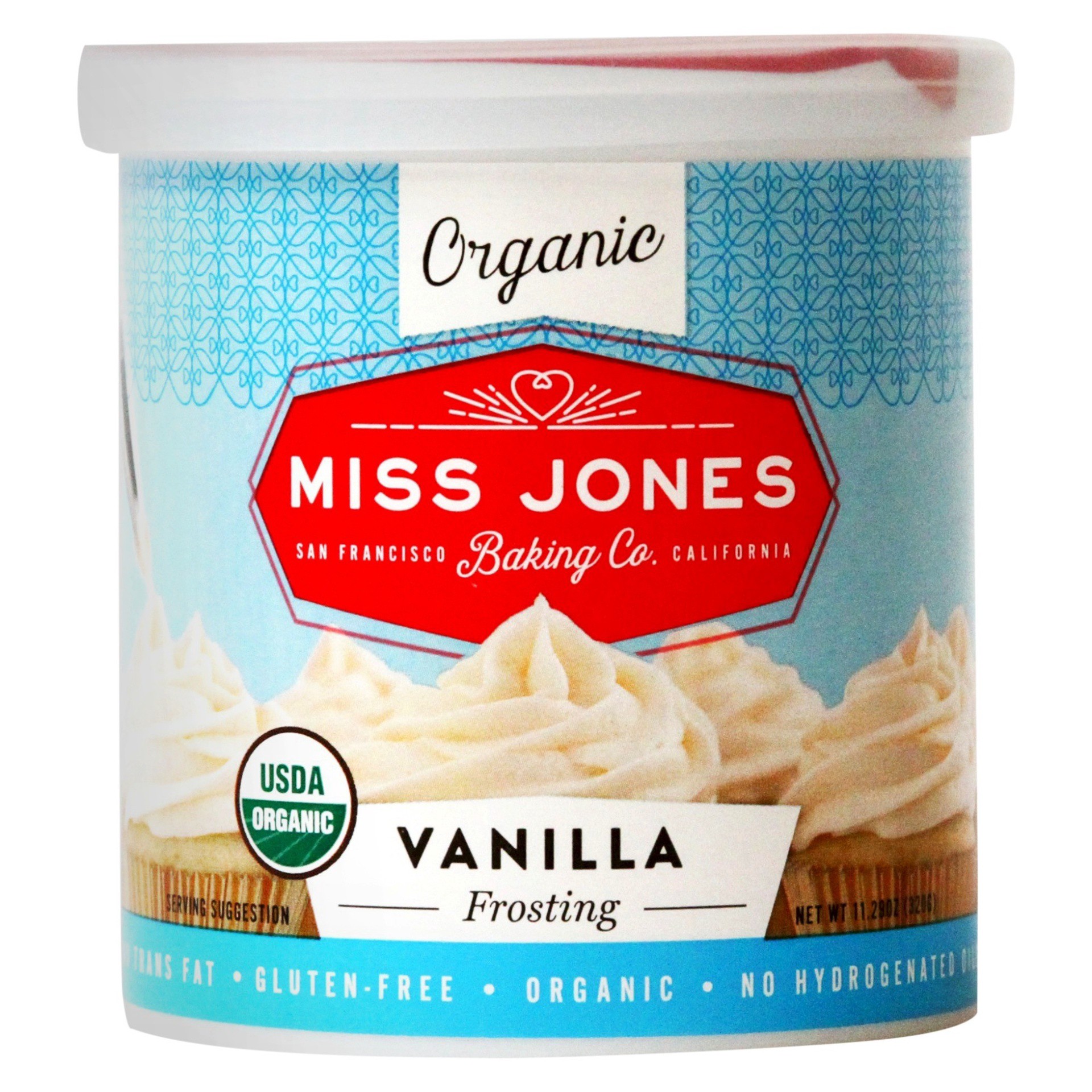 slide 1 of 13, Miss Jones Baking Co. Organic Vanilla Frosting 11.29 oz, 11.2 oz