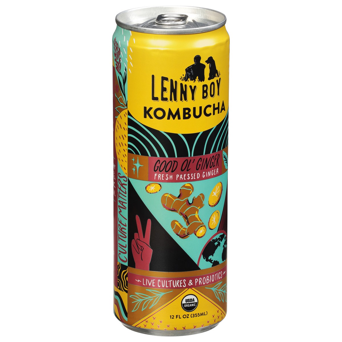 slide 3 of 9, Lenny Boy Good Ol' Ginger Kombucha - 12 fl oz, 12 fl oz
