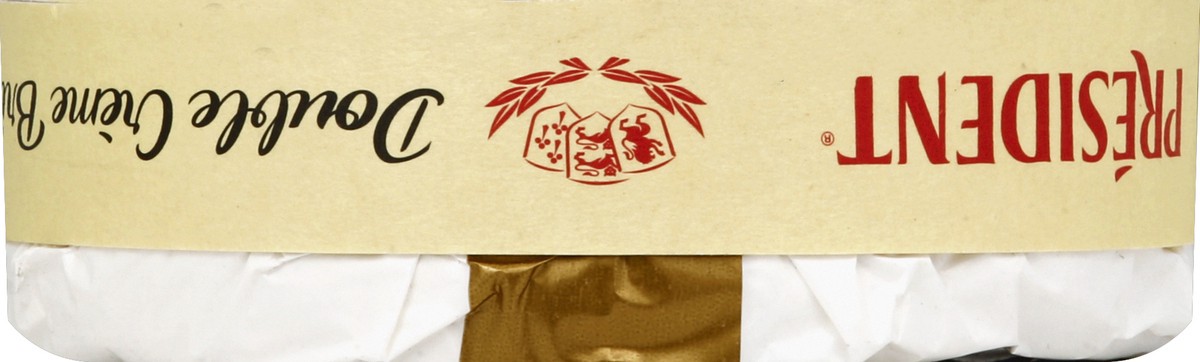slide 3 of 6, Président Brie Soft Ripened Cheese Double Cream, 8 oz