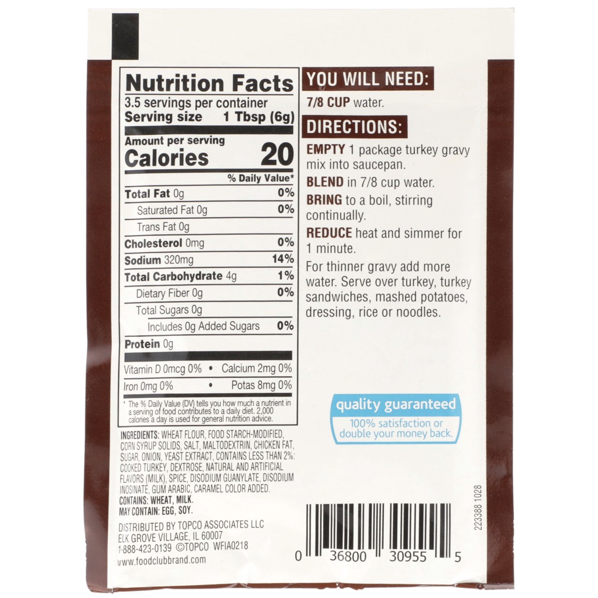 slide 6 of 9, Food Club Turkey Gravy Mix, 0.75 oz