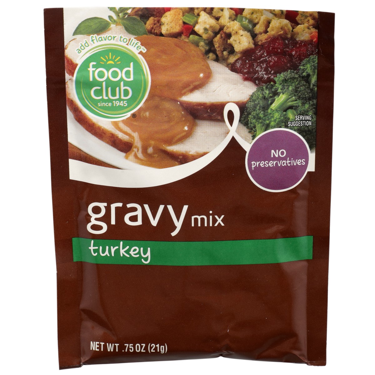 slide 1 of 9, Food Club Turkey Gravy Mix, 0.75 oz