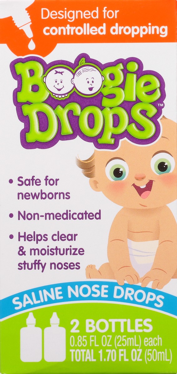 slide 1 of 9, Boogie Drops Saline Nose Drops 2 ea, 2 ct; 0.85 oz