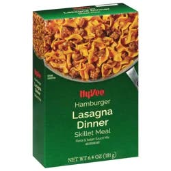 Hy-vee Hamburger Lasagna Dinner Pasta & Tomato Sauce Mix Skillet Meal