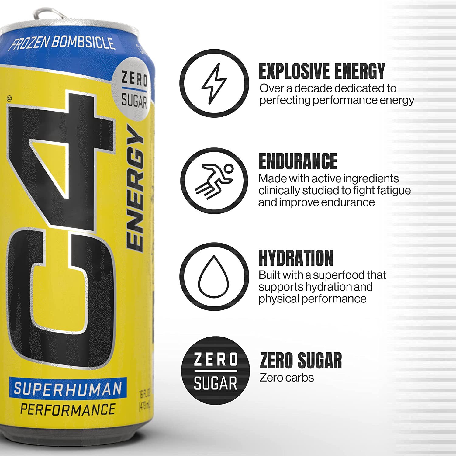slide 2 of 4, C4 Energy, C4 Energy CRB RTD, Carbonated, Frozen Bombsicle, 16 oz