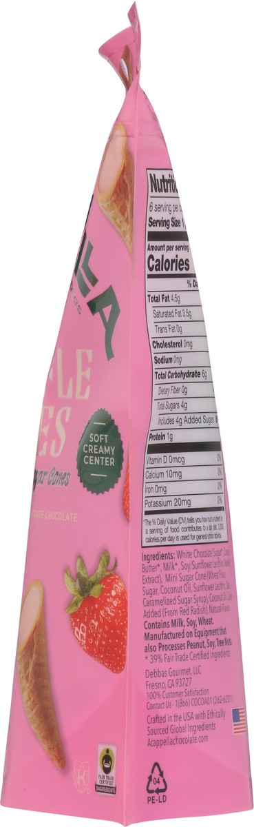 slide 5 of 14, A'Cappella Strawberry Truffles Cones 2.54 oz, 2.5 oz