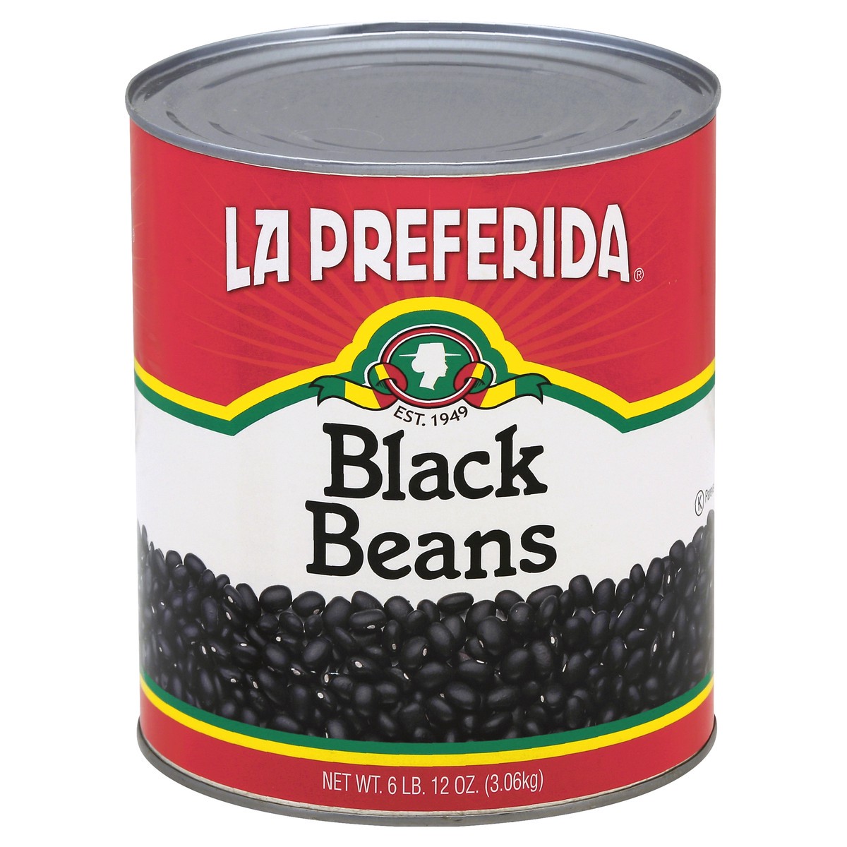 slide 2 of 3, La Preferida Black Beans 108 oz, 108 oz