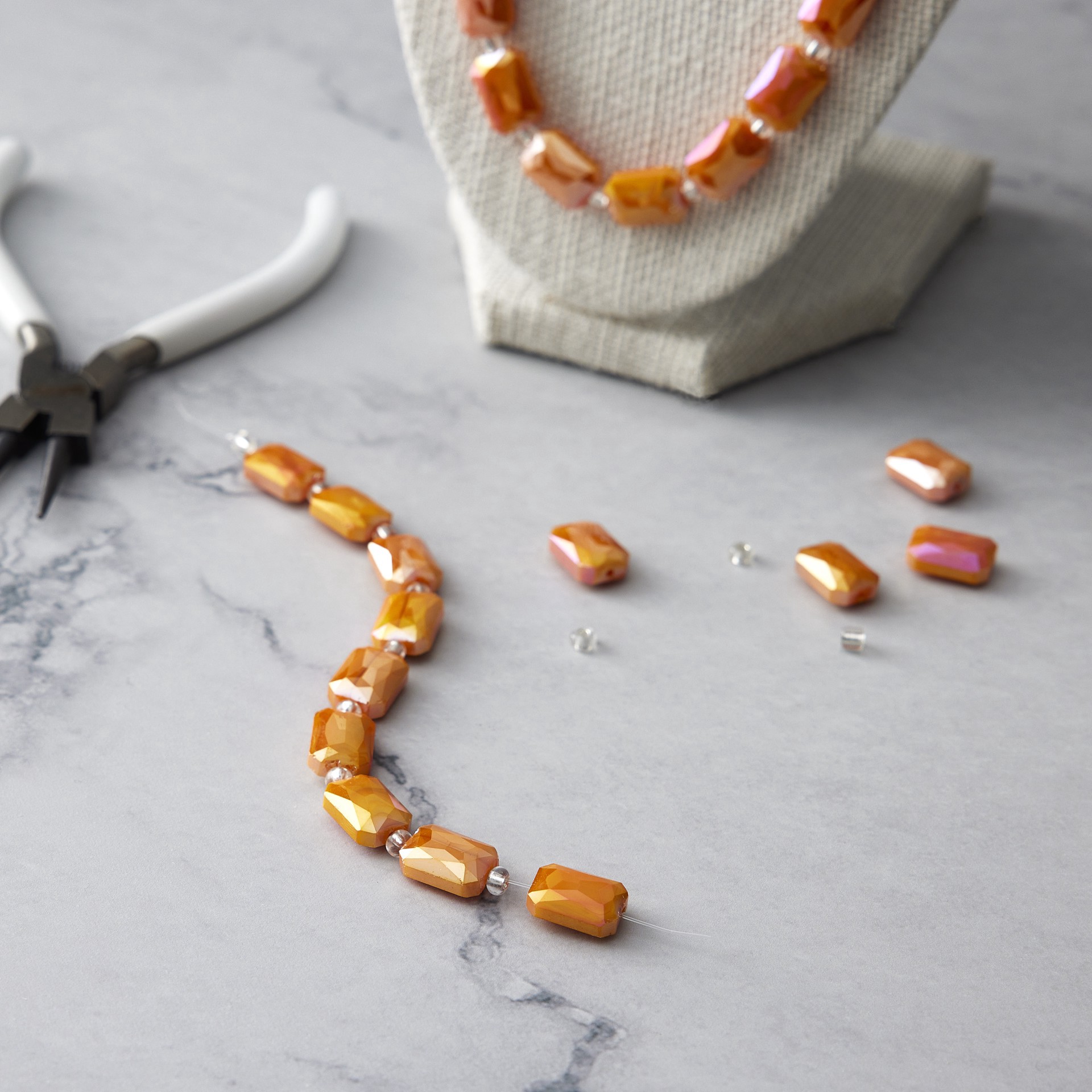 slide 3 of 3, Faceted Glass Rectangle Beads, 14mm By Bead Landing, 14mm