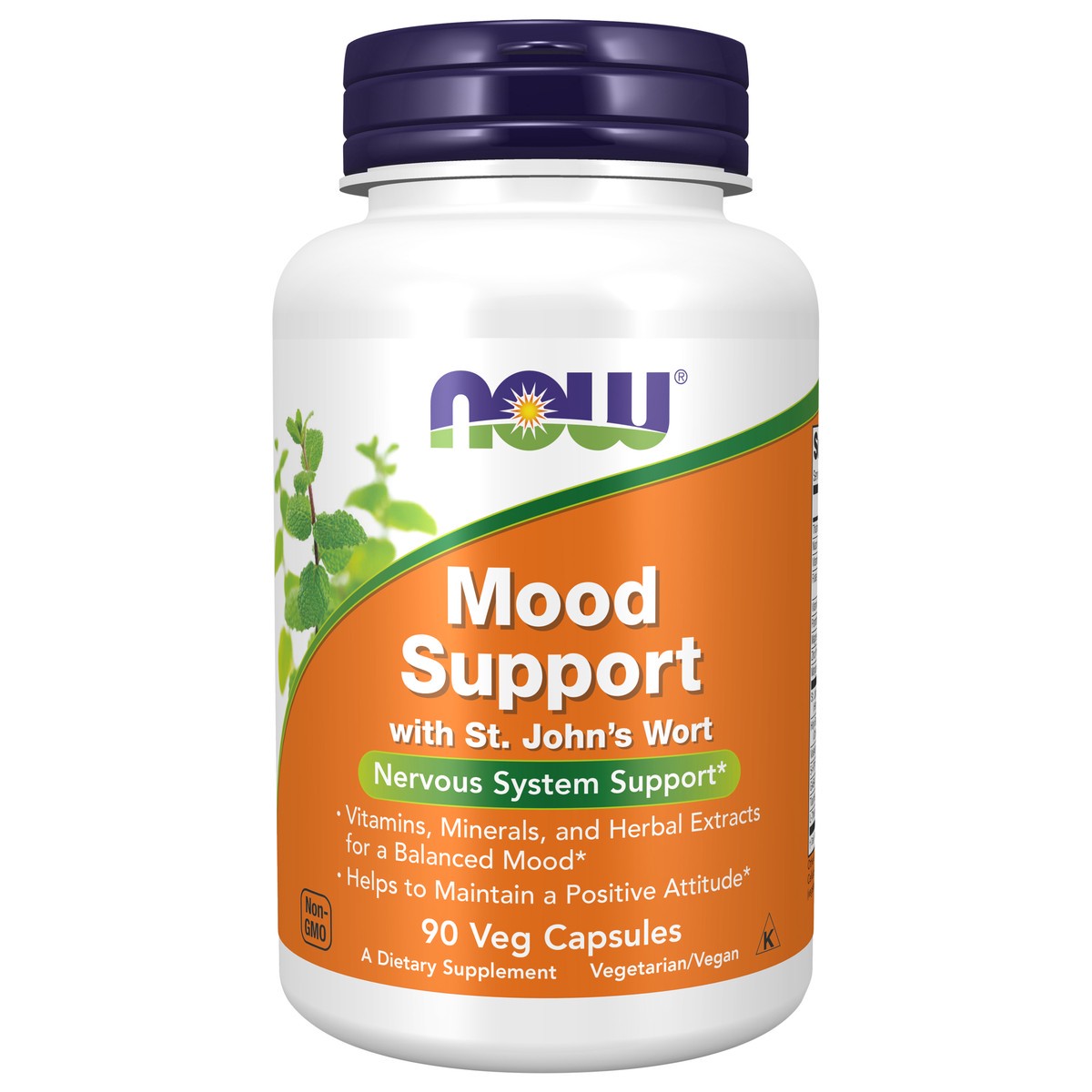 slide 1 of 4, NOW Mood Support - 90 Veg Capsules, 90 ct