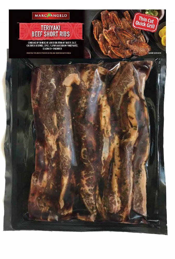 slide 1 of 4, Marcangelo Beef Teriyaki Short Ribs, 14.1 oz