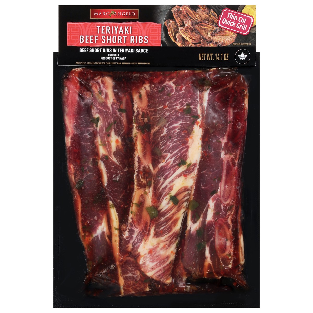 slide 1 of 14, Marcangelo Beef Teriyaki Short Ribs, 14.1 oz