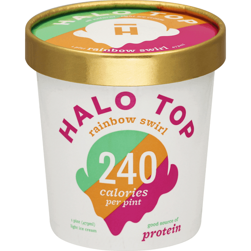 slide 2 of 2, Halo Top Creamery Rainbow Swirl Ice Cream, 16 fl oz