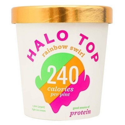 slide 1 of 2, Halo Top Creamery Rainbow Swirl Ice Cream, 16 fl oz