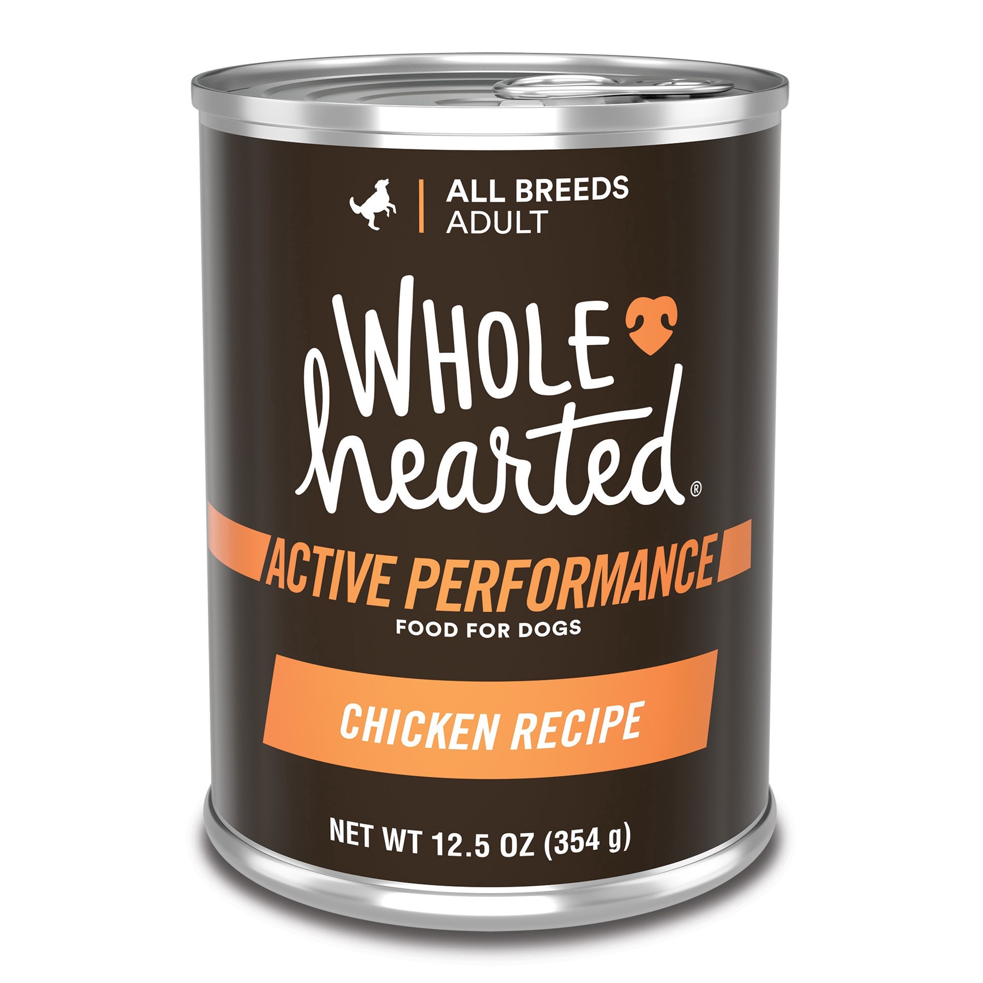 slide 1 of 1, WholeHearted Active Performance Chicken Recipe Wet Dog Food With Whole Grains 12.5 oz., 1 ct