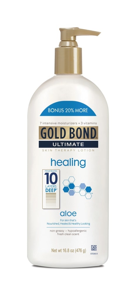 slide 1 of 1, Gold Bond Ultimate Healing Skin Therapy Lotion Aloe, 16.8 fl oz