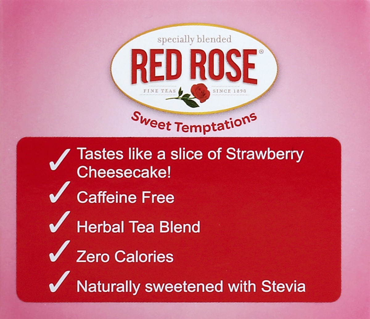 slide 2 of 5, Red Rose Tea Sweet Temptations Strawberry Cheesecake Tea, 18 ct