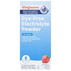 Walgreens Electrolyte Powder Strawberry - 8 ct; 0.3 oz