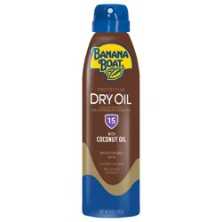 Banana Boat Protective Tanning Dry Oil Clear Spray Sunscreen SPF 15, 6oz