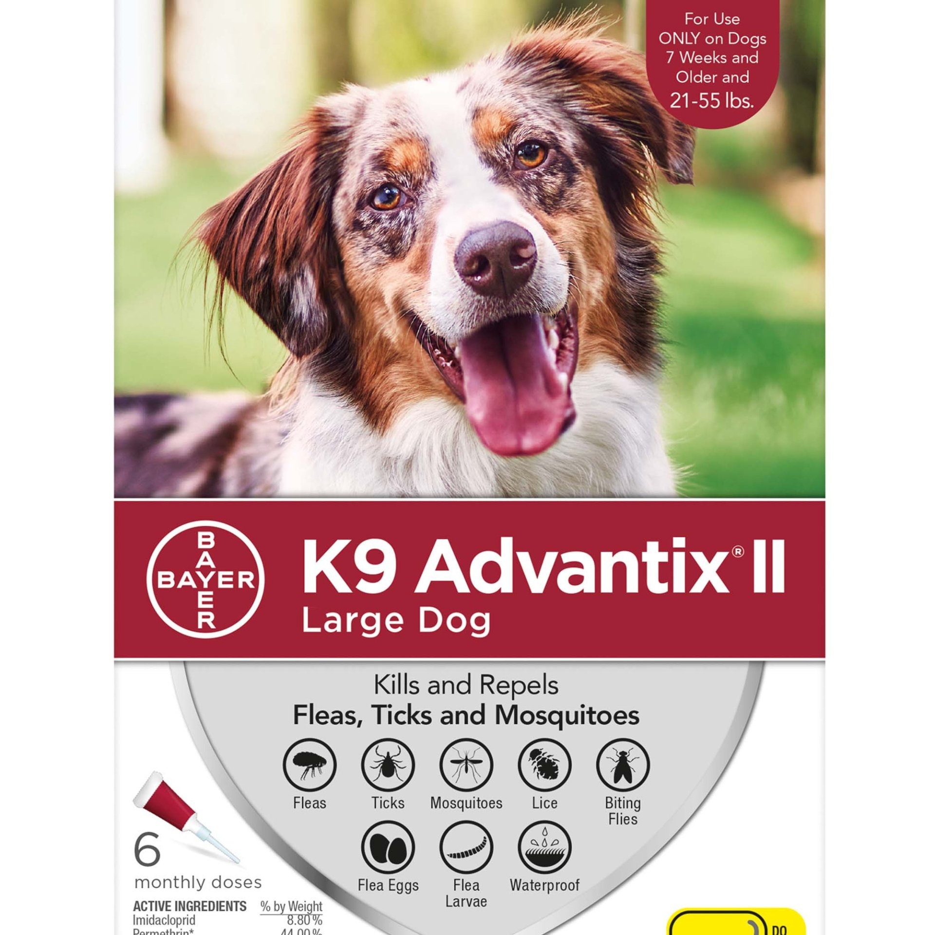 slide 1 of 1, K9 Advantix II Topical Large Dog Flea & Tick Treatment, 6 ct