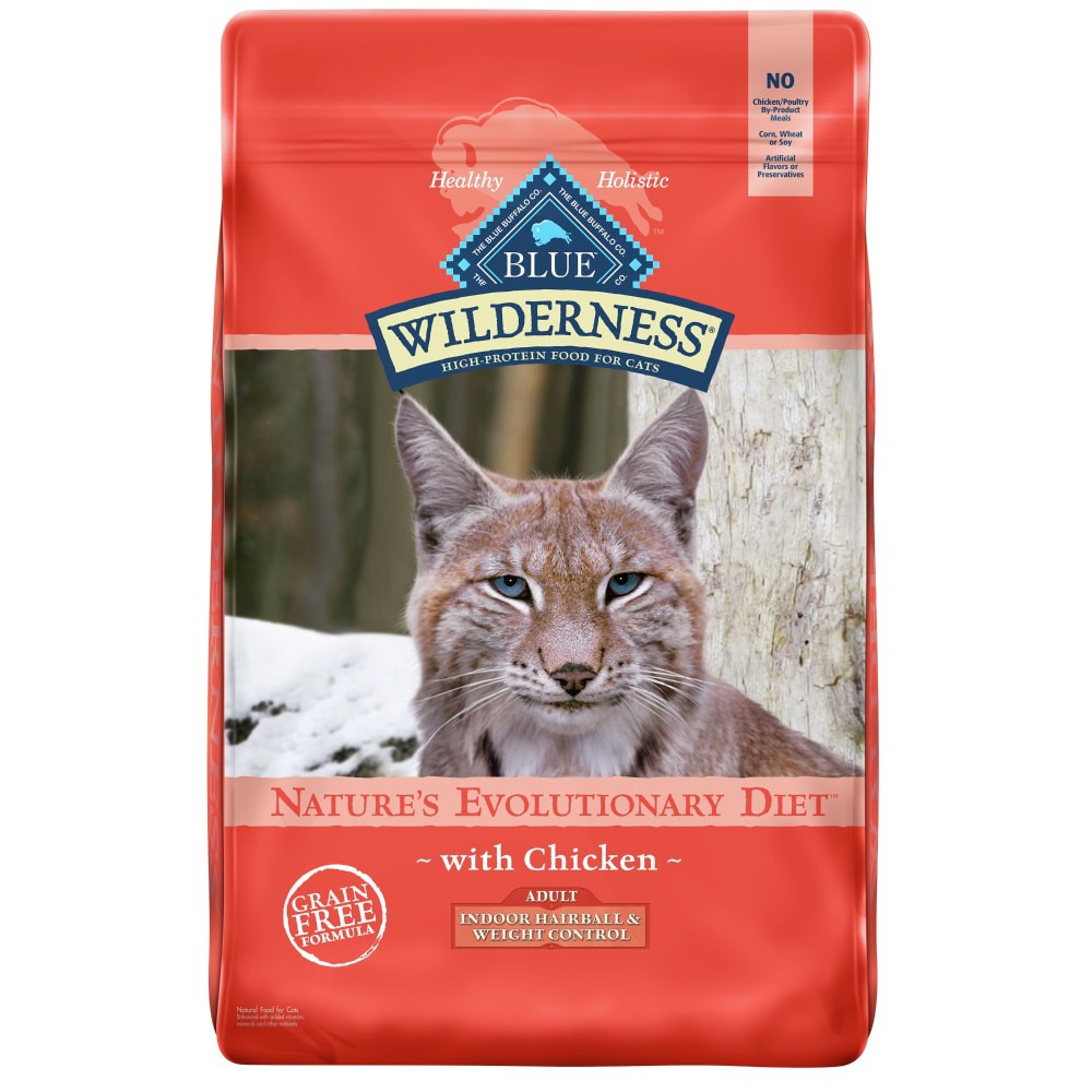 slide 1 of 6, Blue Buffalo Wilderness High Protein Grain Free, Natural Adult Weight Control Dry Cat Food, Chicken, 9.5 lb