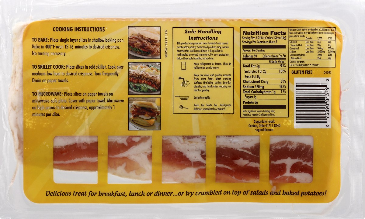 slide 11 of 13, Sugardale Thin Sliced Bacon 16 oz, 16 oz