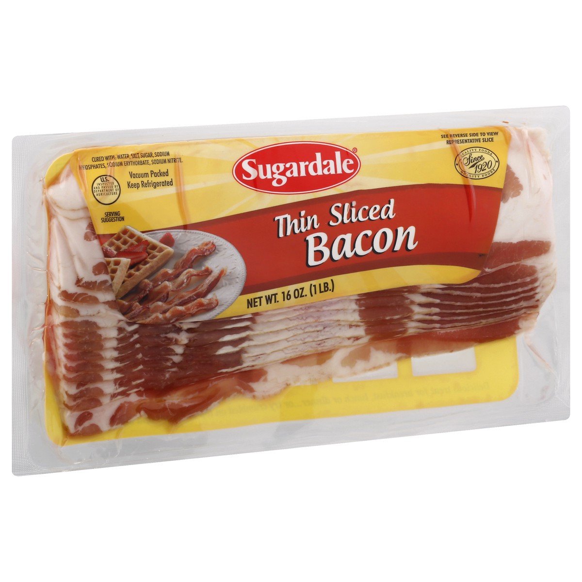 slide 12 of 13, Sugardale Thin Sliced Bacon 16 oz, 16 oz