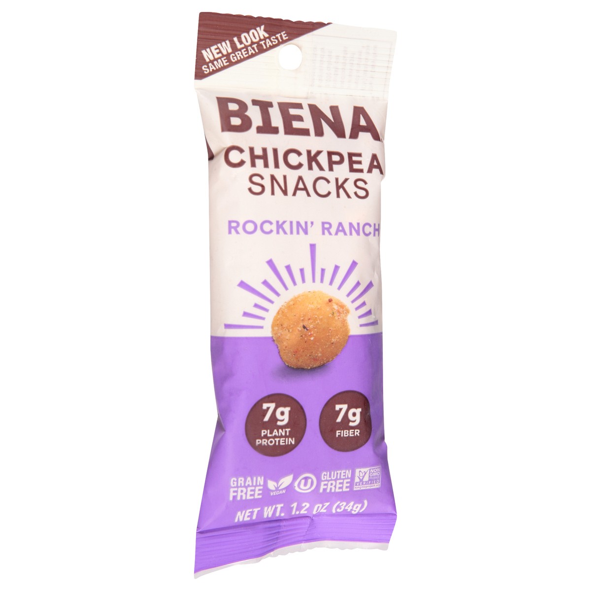 slide 5 of 9, Biena Chickpea Snacks Rockin' Ranch, 1.2 oz