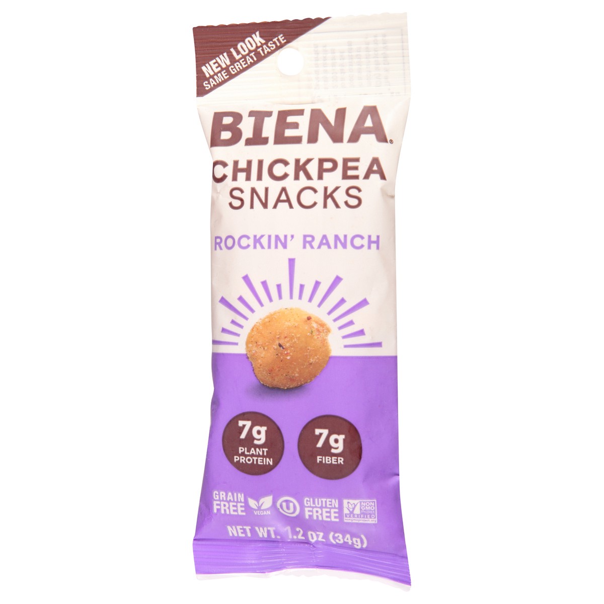 slide 6 of 9, Biena Chickpea Snacks Rockin' Ranch, 1.2 oz