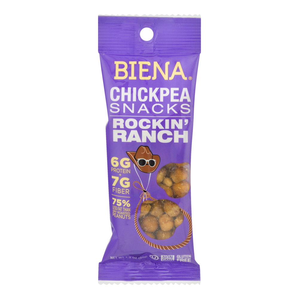 slide 1 of 1, Biena Rockin Ranch Chickpea Snacks - Gluten Free, 1.2 oz