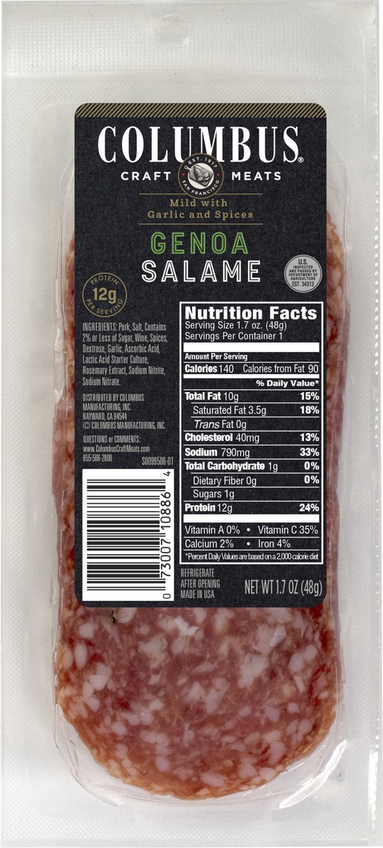 slide 5 of 6, COLUMBUS ABF Genoa Snack Pack. 1.7 oz, 1.7 oz