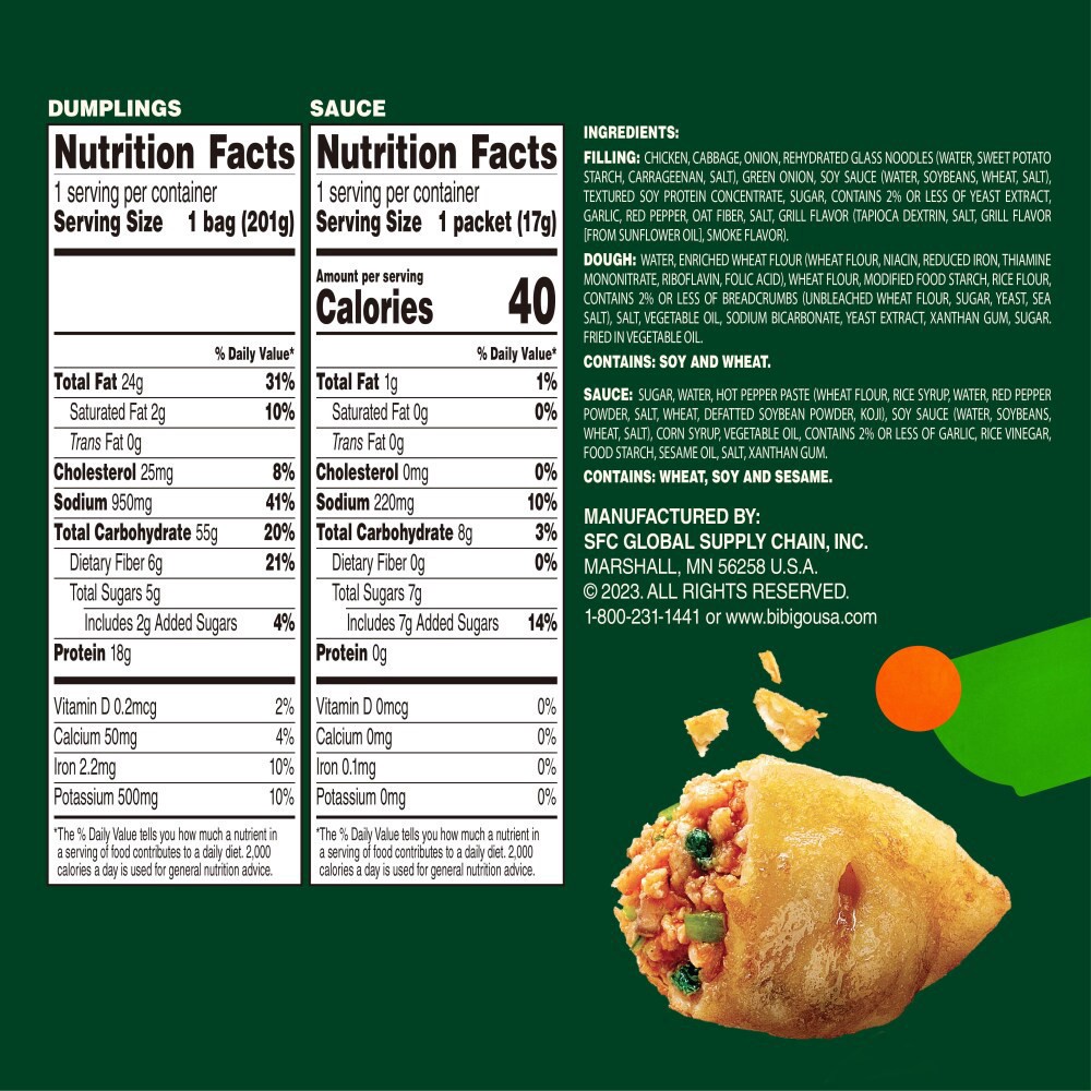 slide 2 of 6, Bibigo Crispy Spicy Chicken & Vegetable Dumpling Bites 7.7 oz, 7.7 oz