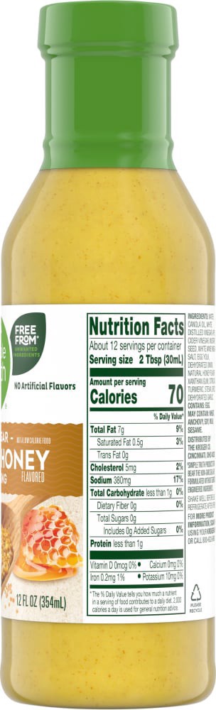 slide 2 of 4, Simple Truth No Sugar Dijon & Honey Salad Dressing, 12 fl oz