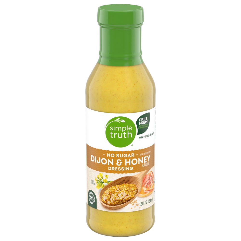 slide 1 of 4, Simple Truth No Sugar Dijon & Honey Salad Dressing, 12 fl oz