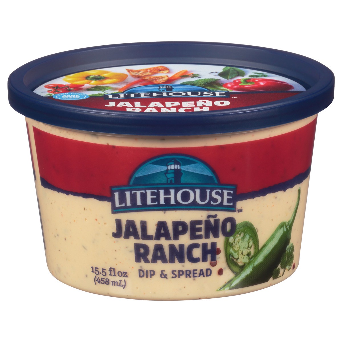 slide 2 of 11, Litehouse Jalapeno Ranch Dip & Spread 15.5 fl. oz. Tub, 15.50 fl oz