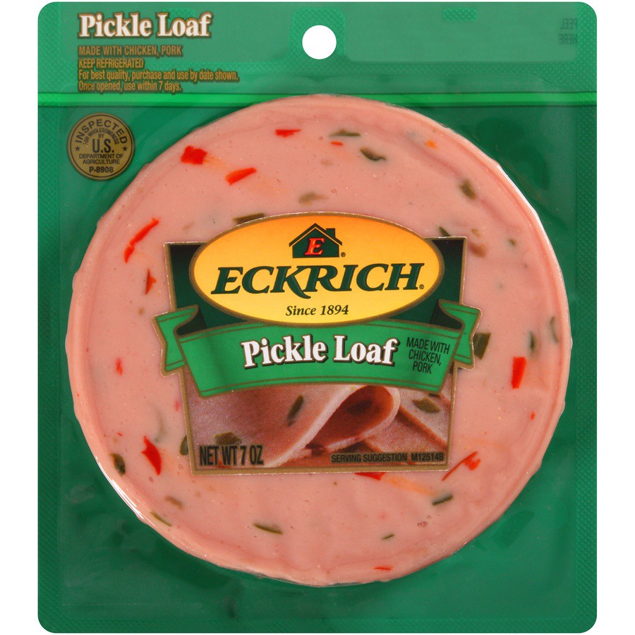 slide 1 of 7, Eckrich Deli Sliced Pickle Loaf, 7 oz., 7 oz
