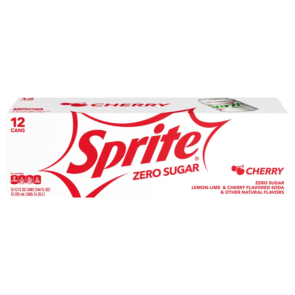 slide 1 of 6, Sprite Cherry Zero Sugar Fridge Pack Cans- 12 ct, 12 ct; 12 fl oz