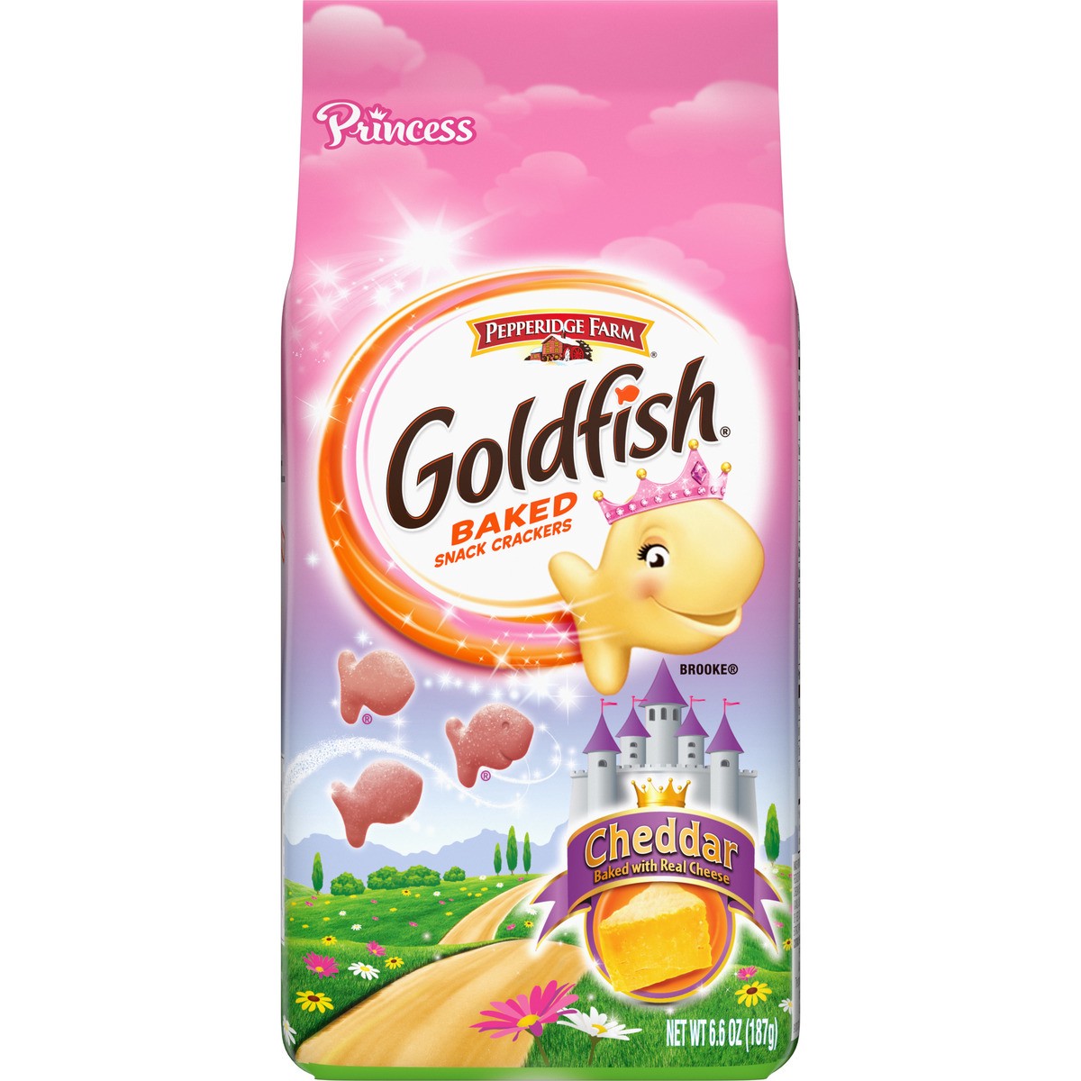 slide 8 of 9, Pepperidge Farm  Goldfish Princess Cheddar Crackers, 6.6 oz. Bag, 6.6 oz