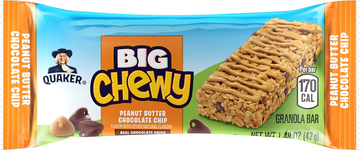 slide 4 of 5, Quaker Big Chewy Granola Bar Peanut Butter Chocolate Chip 1.48 Oz, 1.48 oz