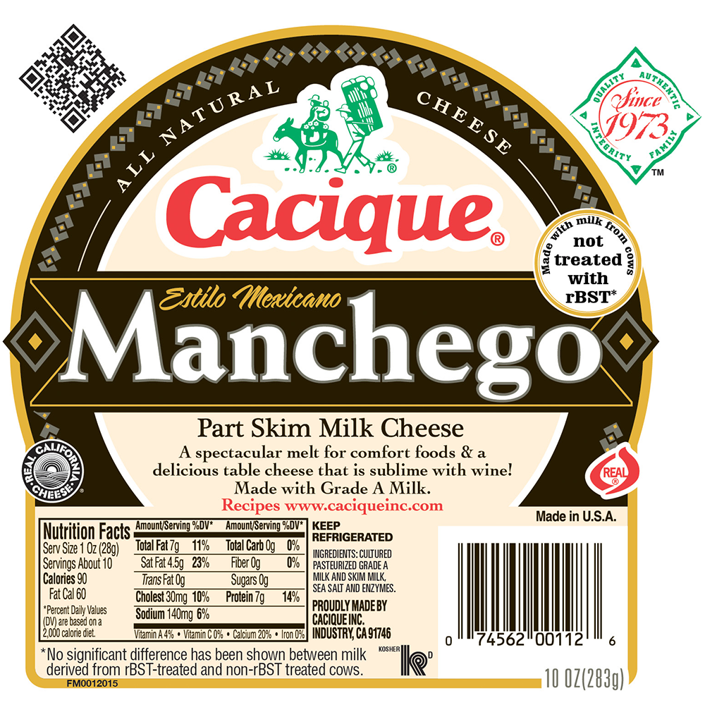 slide 1 of 1, Cacique Cheese Manchego, 10 oz