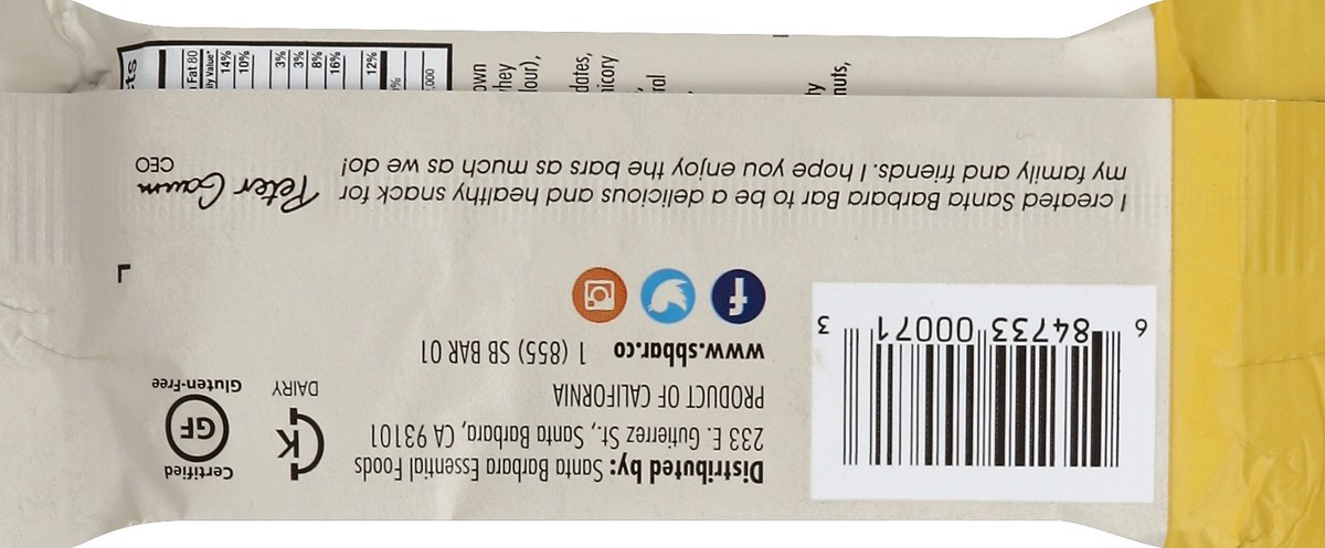 slide 3 of 6, Santa Barbara Bar Nutrition Bar 1.58 oz, 1.58 oz